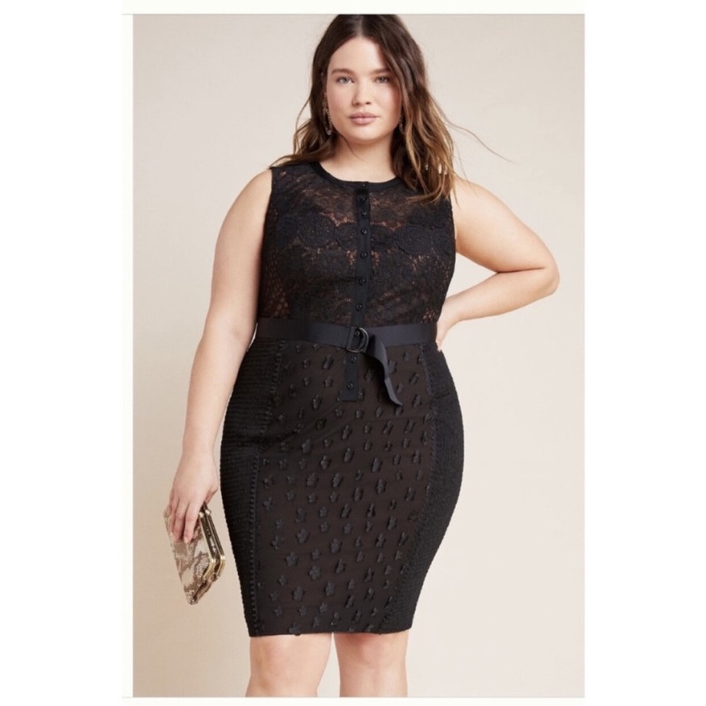 NWT Byron Lars Beauty Mark Black Lace Dress size 22w